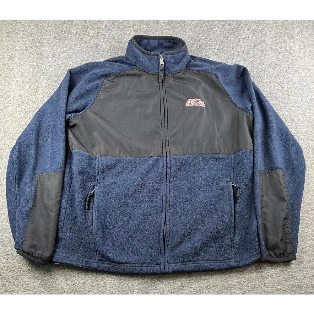 Gear for Sports Men's Navy and Black Full-Zip‎ Fleece Jacket Size Medium